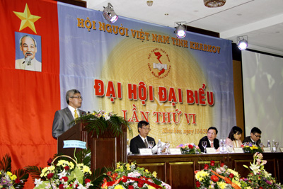 Đại hội đại biểu lần thứ VI Hội người Việt Nam tỉnh Kharkov thành công tốt đẹp