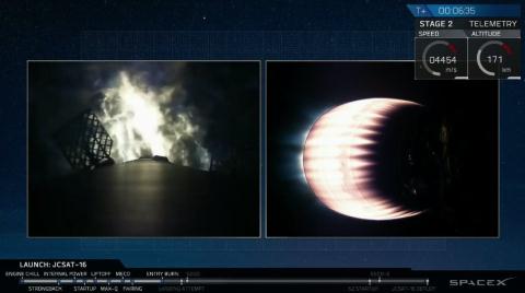 Tên lửa Falcon-9 của Mỹ tiếp tục tiếp đất thành công