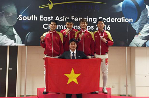 Việt Nam giành trọn bộ huy chương kiếm chém nam Đông Nam Á