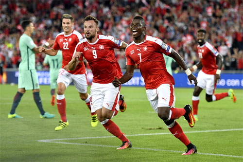 Bồ Đào Nha thua Thụy Sĩ trong trận mở màn vòng loại World Cup