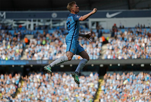 Man City tiếp tục độc hành trên đỉnh bảng Ngoại hạng Anh