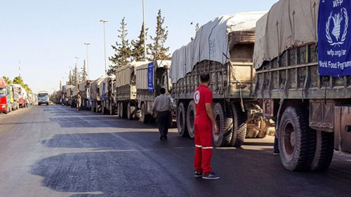 Đoàn xe cứu trợ Syria bị không kích, 12 người chết