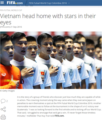 FIFA nói về tuyển futsal Việt Nam: 'Một hành trình kỳ diệu'