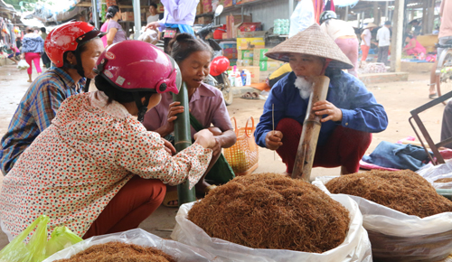 Làng phụ nữ hút thuốc lào ở Hòa Bình