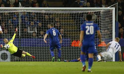 Leicester thắng trận thứ ba liên tiếp ở Champions League