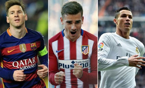 Ronaldo, Messi, Griezmann tranh giải Cầu thủ hay nhất FIFA