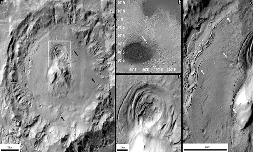 Vết lõm hình phễu trên sao Hỏa có thể mang dấu hiệu sự sống