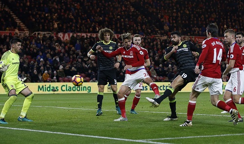 Costa ghi bàn duy nhất, Chelsea lên đầu bảng