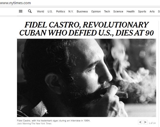 Báo chí thế giới tràn ngập tin, bài về Fidel Castro