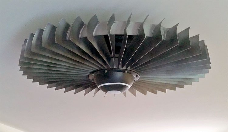 Chiếc quạt trần sử dụng động cơ phản lực giá 3000 USD