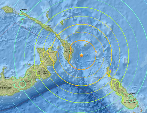 Động đất 7,9 độ Richter ở Papua New Guinea