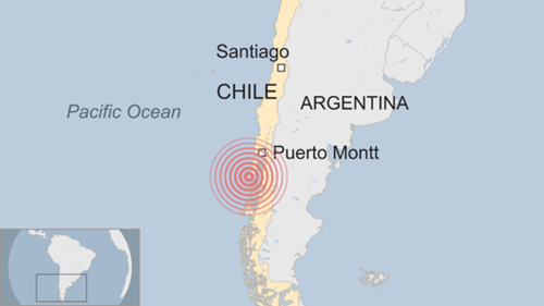 Động đất 7,7 độ Richter ở Chile