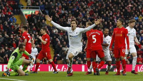 Liverpool thua đội ở nhóm cuối bảng ngay tại Anfield
