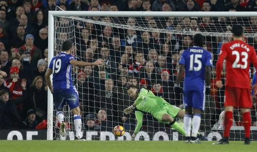 Diego Costa đá hỏng phạt đền, Chelsea bị Liverpool cầm chân