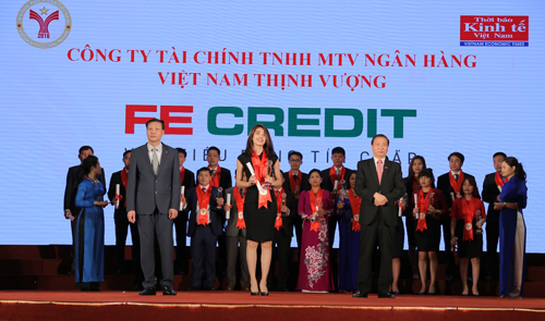 FE Credit nhận giải 'Thương hiệu mạnh Việt Nam'