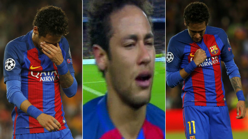 Neymar lập kỷ lục về số lần mất bóng và bật khóc khi Barca bị loại