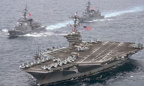 Mỹ - Nhật diễn tập chung trên không và trên biển