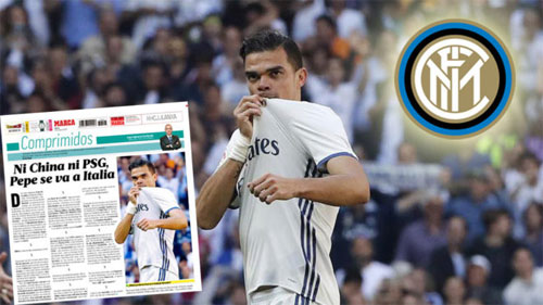 Pepe chuẩn bị chia tay Real, gia nhập Inter