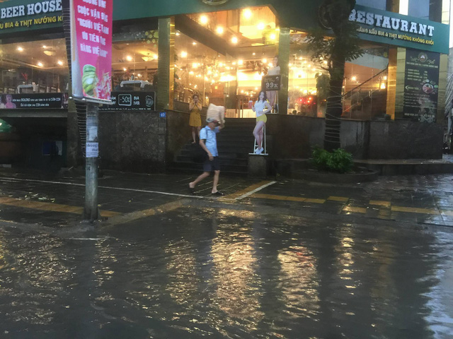 Hà Nội mưa giông lớn, cây đổ, đường ngập