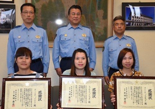 Ba cô gái Việt được tuyên dương ở Nhật vì cứu người
