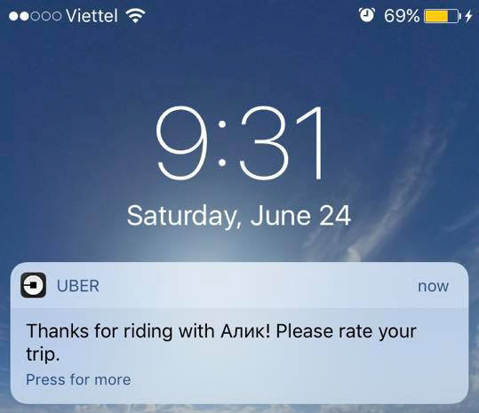 Ngồi ở Sài Gòn, khách bị trừ tiền đi Uber tại Nga, Australia