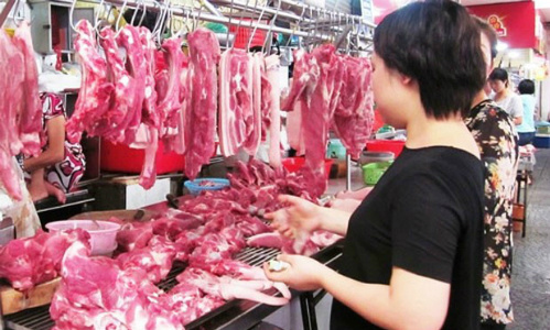 Thịt heo tăng giá lên 35.000 đồng một kg