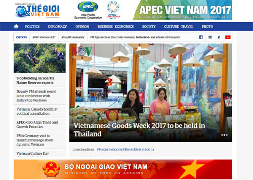 Báo Thế giới & Việt Nam ra mắt phiên bản tiếng Anh