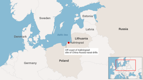 Tàu chiến Nga - Trung lần đầu tập trận chung ở biển Baltic