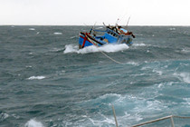 Tàu cá Bình Định bị chìm trên biển, 5 ngư dân gặp nạn