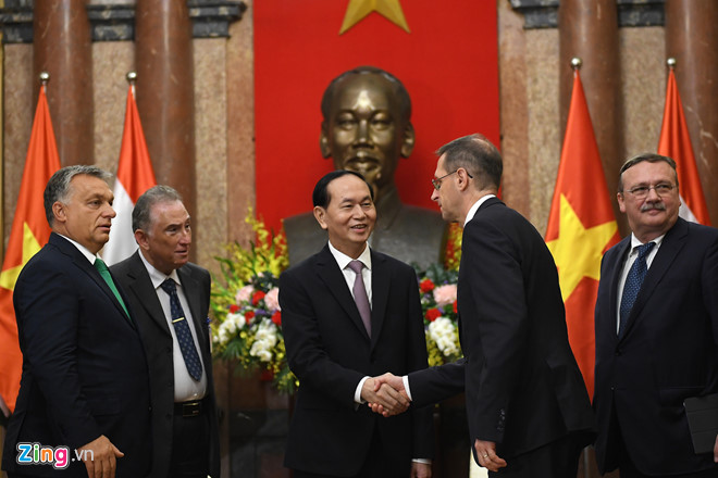 Chủ tịch nước Trần Đại Quang tiếp Thủ tướng Hungary
