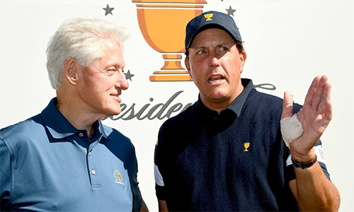Ba cựu Tổng thống cổ vũ tuyển Mỹ ở ngày đầu Presidents Cup