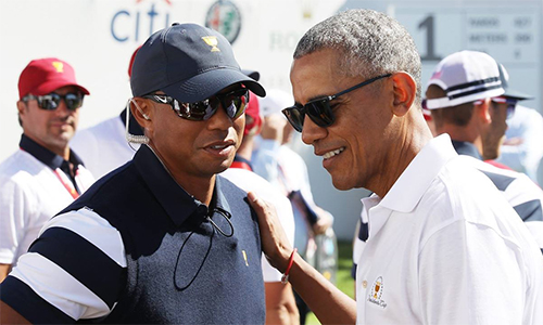 Ba cựu Tổng thống cổ vũ tuyển Mỹ ở ngày đầu Presidents Cup