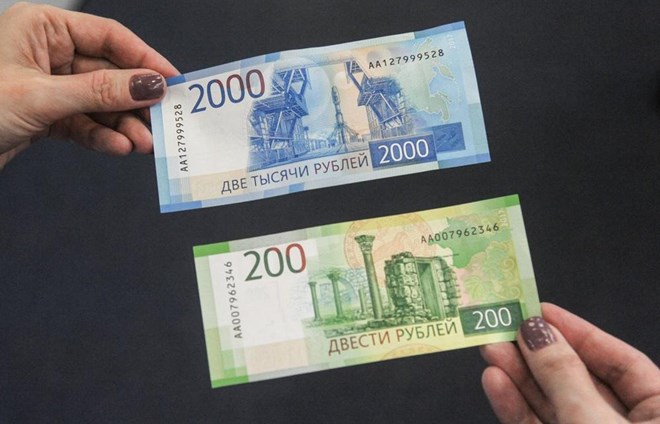 Nga lưu hành đồng tiền mới có in hình bán đảo Crimea