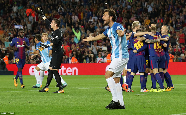 Hạ gục Malaga, Barcelona bỏ xa Real Madrid 8 điểm