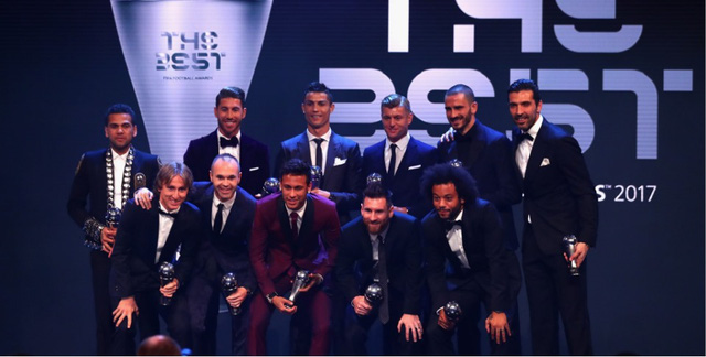 Đội hình tiêu biểu thế giới năm 2017: Real Madrid áp đảo
