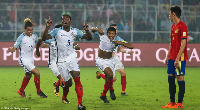 Thắng đậm Tây Ban Nha, U17 Anh vô địch World Cup U17