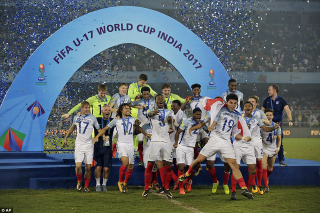 Thắng đậm Tây Ban Nha, U17 Anh vô địch World Cup U17