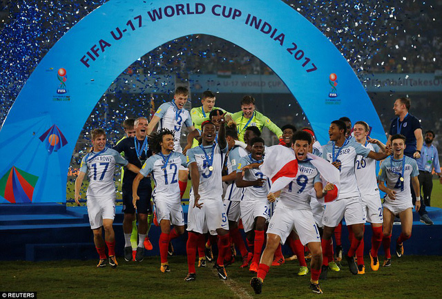 Thắng đậm Tây Ban Nha, U17 Anh vô địch World Cup U17