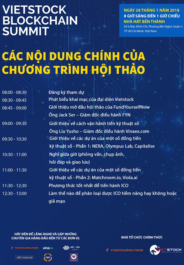 Vietstock Blockchain Summit sẽ diễn ra trong 5 ngày tới (28/01) tại TPHCM, quy tụ các chuyên gia hàng đầu châu Á và thế giới
