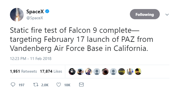 Cuối tuần này, SpaceX sẽ phóng vệ tinh phát Internet, bước đầu thử nghiệm cho dự án phát Internet toàn cầu
