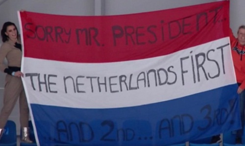 CĐV Hà Lan chế giễu Donald Trump ở Olympic mùa đông 2018