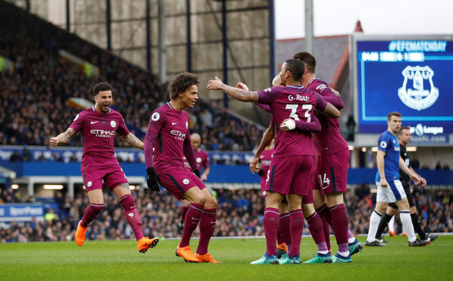 Nhìn lại chiến thắng tưng bừng của Man City trên sân Everton