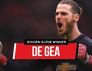 De Gea lần đầu nhận giải Găng tay vàng