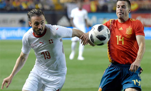 Tây Ban Nha hòa Thụy Sĩ trước ngày khởi tranh World Cup