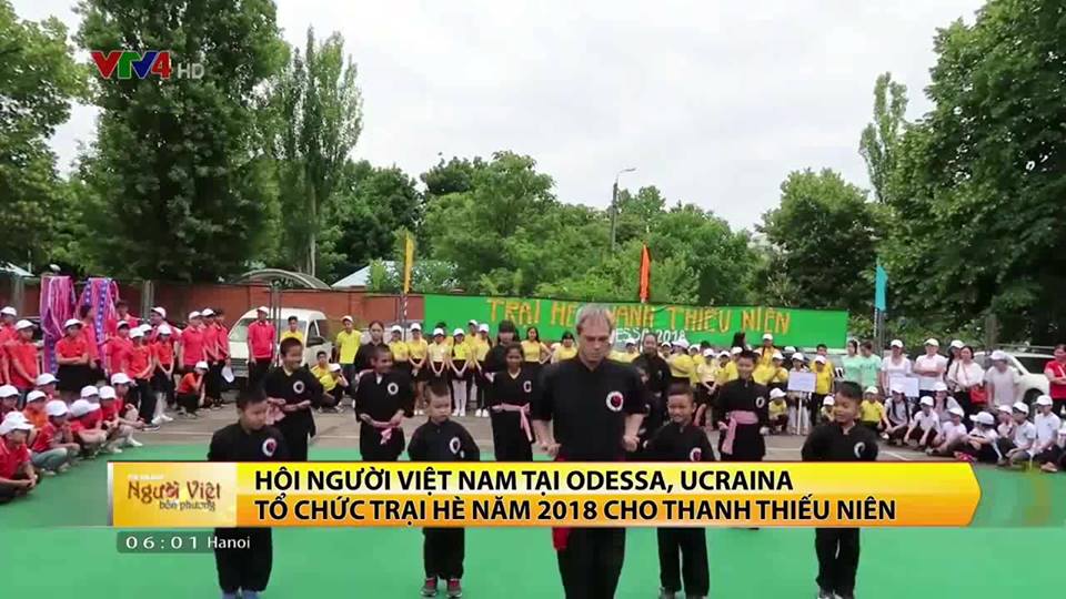 Video: VTV4 đưa tin về "Trại hè sôi động" tại Odessa, Ucraina 2018