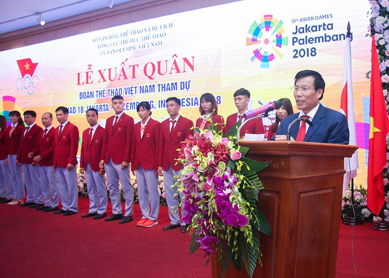 Tưng bừng lễ xuất quân dự Asiad, Bộ trưởng giao nhiệm vụ cho đoàn TTVN
