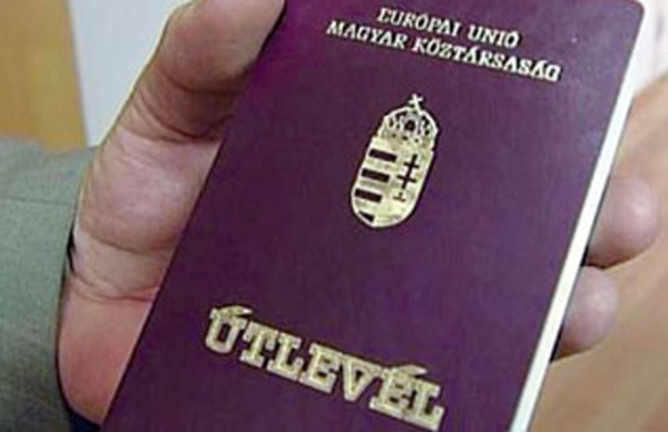 Các thành viên tích cực biểu tình trước toà nhà Bộ ngoại giao Ukraine đòi trục xuất lãnh sự Hungary