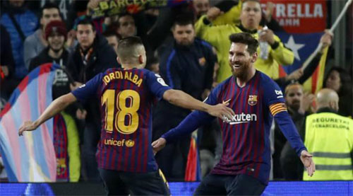 Messi giúp Barca giữ chắc vị trí số một La Liga