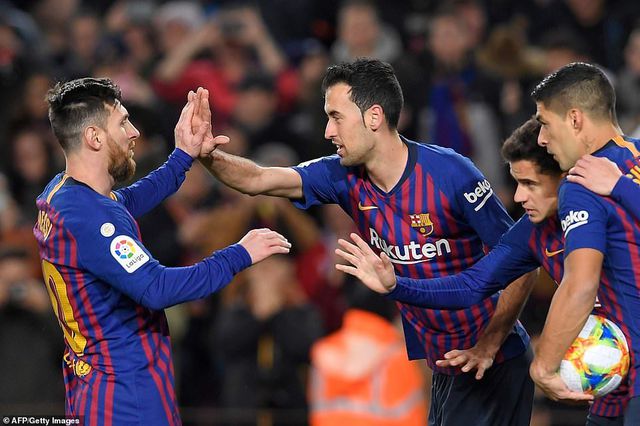 Đánh bại Sevilla 6-1, Barcelona tiến vào bán kết Cúp Nhà vua