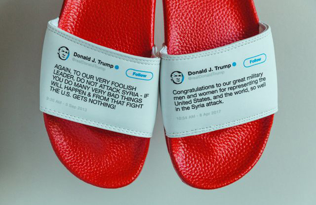 Bán hàng bá đạo: Dép in hình Twitter Tổng thống Trump, thu hàng chục tỷ